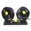 Ventilator auto dublu, cu 2 trepte de viteza, putere 10W, rotire 360°, lungime cablu 2 m, negru