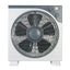 Ventilator box, cu grila rotativa, cu 3 trepte de viteza, timer reglabil incorporat, alb/gri