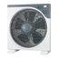 Ventilator box, cu grila rotativa, cu 3 trepte de viteza, timer reglabil incorporat, alb/gri