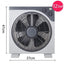 Ventilator box, cu grila rotativa, cu 3 trepte de viteza, timer reglabil incorporat, alb/gri