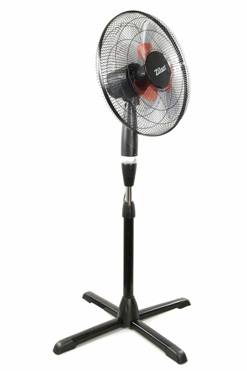 Ventilator cu picior 40 cm, 60 W, palete duble, inclinare reglabila, 3 viteze