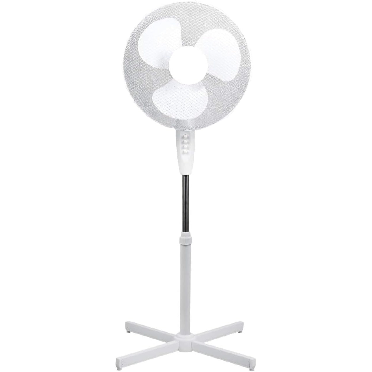 Ventilator cu picior, de podea, cu 3 trepte de viteza, buton ON/OFF, grila de protectie, suport anti-alunecare, gri