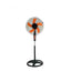 Ventilator cu picior, de podea, cu 3 trepte de viteza, buton ON/OFF, grila de protectie, suport anti-alunecare, negru/portocaliu