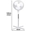 Ventilator cu picior, de podea, cu 3 trepte de viteza, buton ON/OFF, grila de protectie, suport anti-alunecare, gri