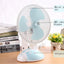 Ventilator cu picior gargarita, cu alimentare la retea, cu grila din metal, oscilant, baza anti-alunecare, alb/albastru