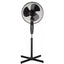 Ventilator cu picior, putere 40W, 3 viteze, diametru 40cm, din metal si plastic, cu grila de protecte, suport antiderapant, negru