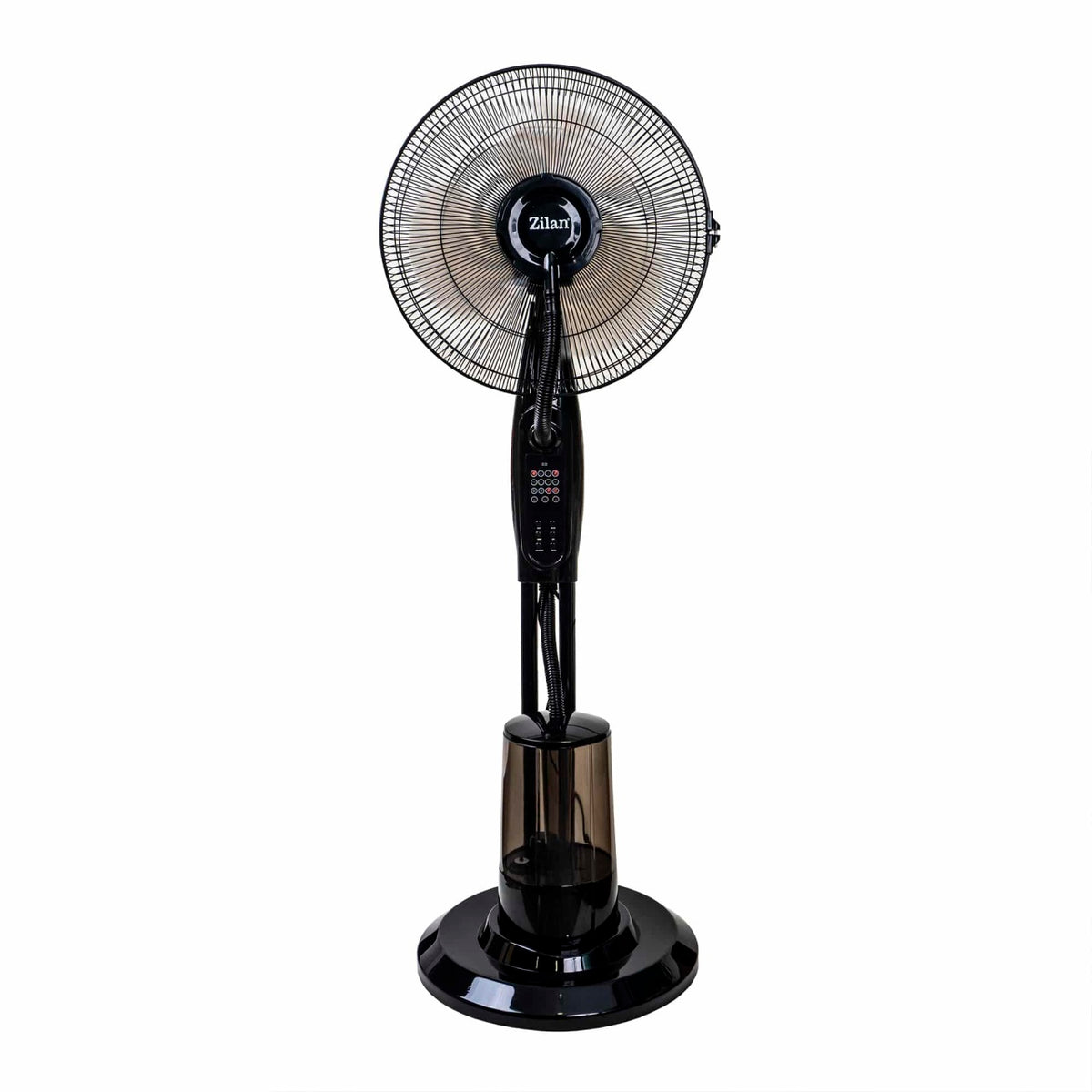 Ventilator cu pulverizare apa 75W, 3 viteze, functie umidificare, negru