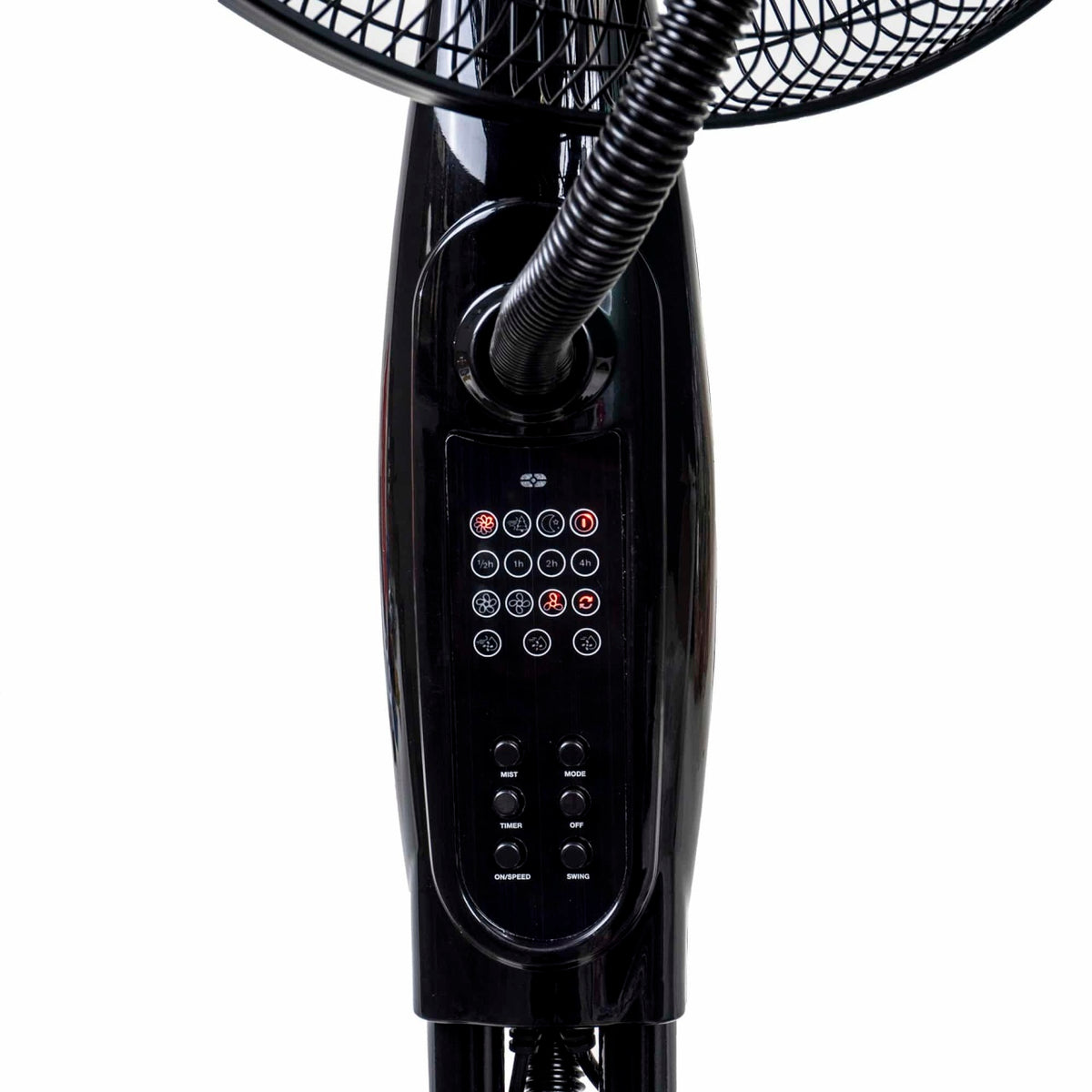 Ventilator cu pulverizare apa 75W, 3 viteze, functie umidificare, negru