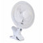 Ventilator de birou, cu clema de prindere, cu 2 viteze, reglarea rotatiei, reglarea unghiului de inclinare, alb