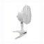 Ventilator de birou, cu clema de prindere, cu 2 viteze, reglarea rotatiei, reglarea unghiului de inclinare, alb