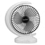 Ventilator de birou, portabil cu alimentare USB, functionare silentioasa, ajustare flexibila, cu 3 viteze, din ABS, alb