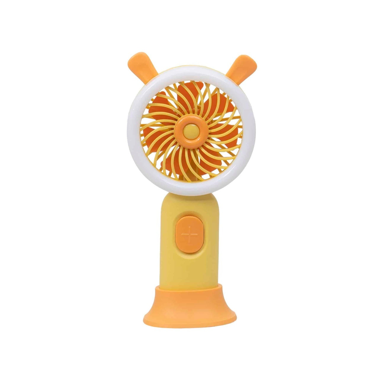 Ventilator de mana cu alimentare USB, 3.7W, 3 viteze si suport, galben