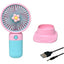 Ventilator de mana cu suport, portabil, incarcare USB, dimensiuni reduse, acumulator integrat, putere 1,5W, multicolor