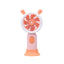Ventilator de mana portabil, USB, 3 viteze, 3.7W, cu suport, roz