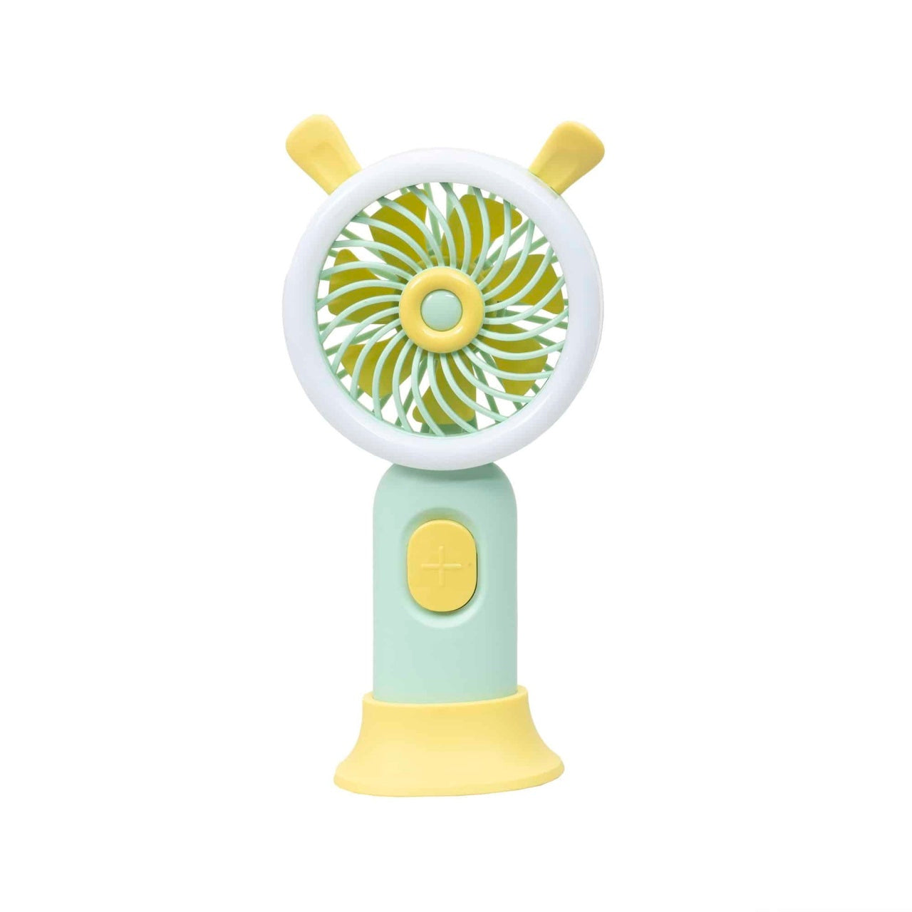 Ventilator de mana USB, 3.7W, 3 viteze, suport, verde, portabil