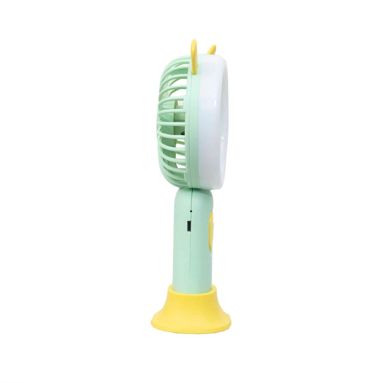 Ventilator de mana USB, 3.7W, 3 viteze, suport, verde, portabil