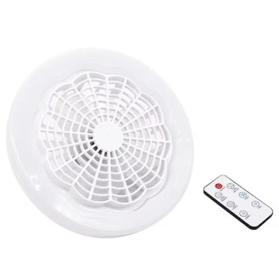 Ventilator de tavan cu iluminare, cu LED alb, diametru 23cm, putere lampa 30W, alb