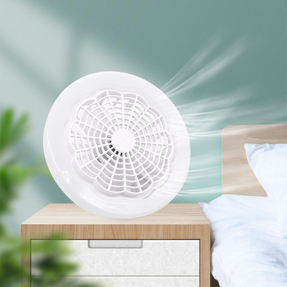 Ventilator de tavan cu iluminare, cu LED alb, diametru 23cm, putere lampa 30W, alb