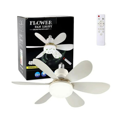 Ventilator de tavan cu LED, control de la distanta, cu telecomanda, 52cm