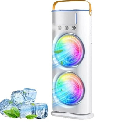 Ventilator dublu, cu iluminare RGB, racire 16 grade Celsius