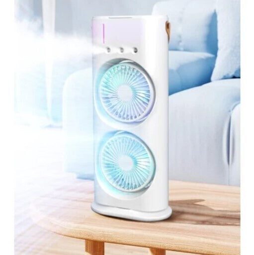 Ventilator dublu, cu iluminare RGB, racire 16 grade Celsius