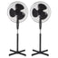 Ventilator electric, cu 3 trepte de viteza, grila de protectie, putere 40W, dimensiuni 60 x 60 x 126-168 cm, reglabil, baza antialunecare, negru