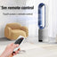 Ventilator electric, fara pale, cu 8 trepte de viteza, telecomanda, dimensiuni 58x14.5 cm, alb