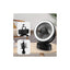 Ventilator inteligent, portabil, pentru camping, cu incarcare USB, cu lumina LED puternica, negru