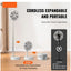 Ventilator portabil, ajustabil, incarcare USB, cu 4 viteze, inaltime reglabila 9,5cm- 102cm, din metal si plastic, ultra silentios, alb