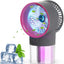Ventilator portabil cu pulverizare, cu rezervor de apă de 350 ml și lumină de noapte, cu 3 viteze pentru acasă, birou, pescuit, utilizare în exterior și interior, alb/mov