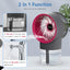 Ventilator portabil cu pulverizare, cu rezervor de apă de 350 ml și lumină de noapte, cu 3 viteze pentru acasă, birou, pescuit, utilizare în exterior și interior, alb/mov