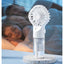 Ventilator portabil de mana, cu vapori de apa, 4 trepte de viteza, ideal pentru calatorii, din plastic, alb