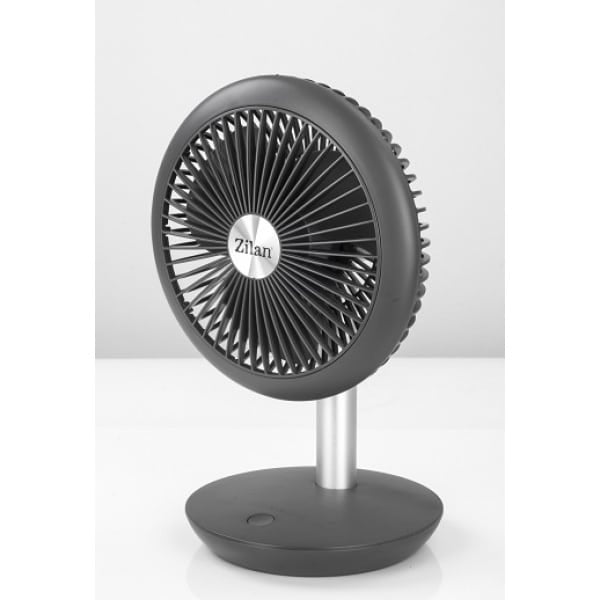 Ventilator portabil reincarcabil, 5W, 18 cm, 4 viteze, oscilatie verticala 90°