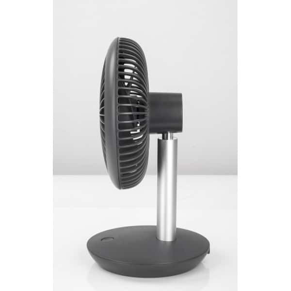 Ventilator portabil reincarcabil, 5W, 18 cm, 4 viteze, oscilatie verticala 90°