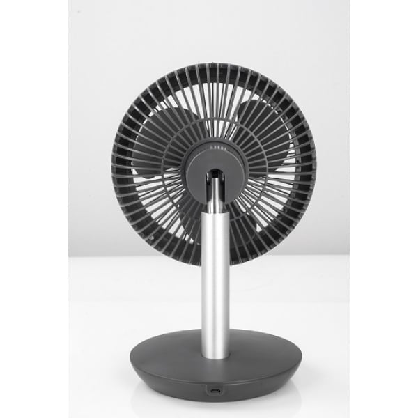 Ventilator portabil reincarcabil, 5W, 18 cm, 4 viteze, oscilatie verticala 90°