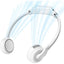 Ventilator portabil, tip casti, pozitionare pe gat, cu rotire 360 grade, 3 trepte de viteza, alb