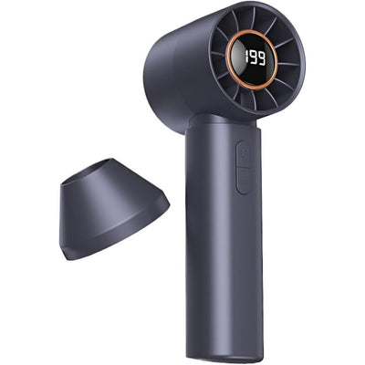 Ventilator portabil turbo fara elice, silentios, afisaj LED, incarcare Tip C