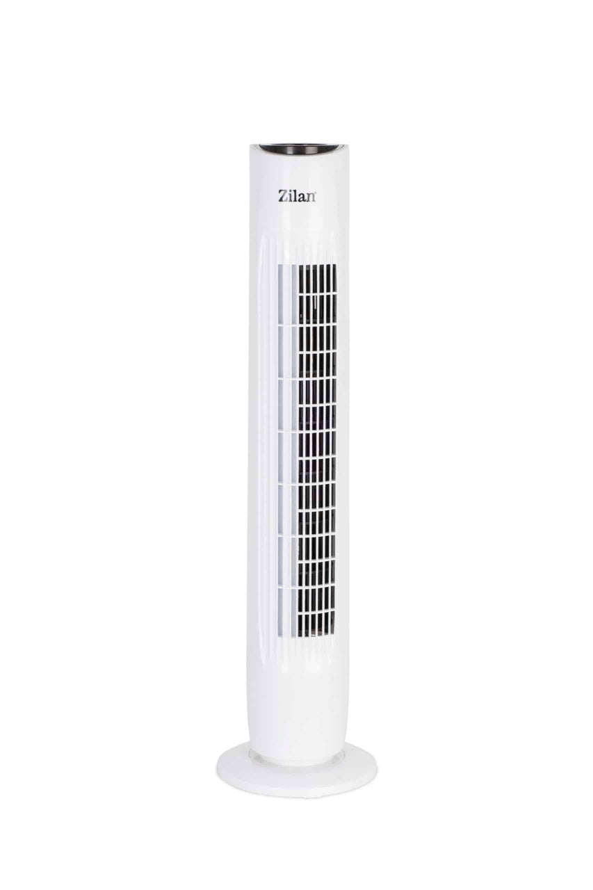Ventilator turn cu telecomanda, 3 trepte, timer 7.5h, consum 45W, alb