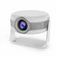 Videoproiector HD, sistem Android, 4K, dimensiuni compacte, rezolutie 480x360, alb