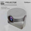 Videoproiector HD, sistem Android, 4K, dimensiuni compacte, rezolutie 480x360, alb