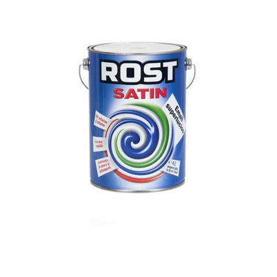 Vopsea alchidica pentru lemn si metal, Rost Satin, gri, 4L, interior/exterior