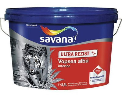 Vopsea lavabila interior ultrarezistenta si superalba 8.5L Savana