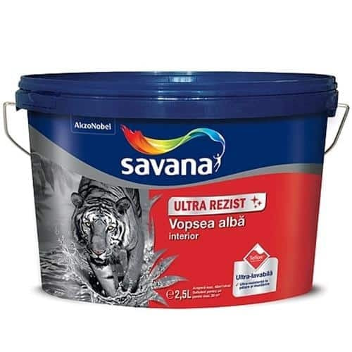 Vopsea lavabila interior, ultrarezistenta, superalba, 2.5L