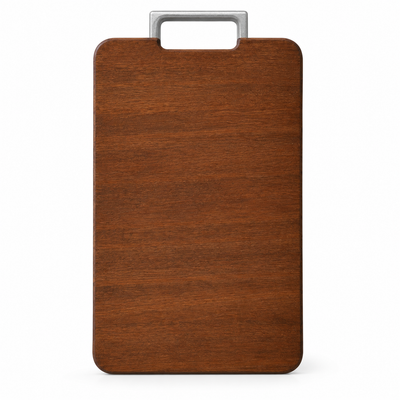 Tocator din lemn maro 36x24x2.3 cm cu maner si picioare antiderapante